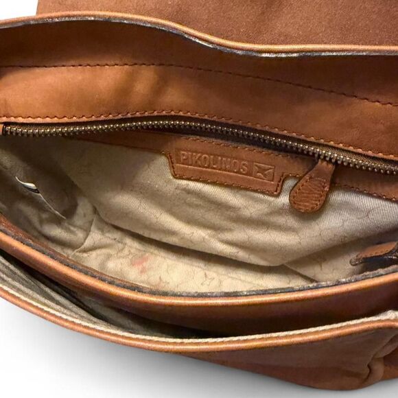 Pikolinos Women's Western Style Brown Genuine Leather Crossbody Bag Cowgirl Boho - Picture 5 of 7